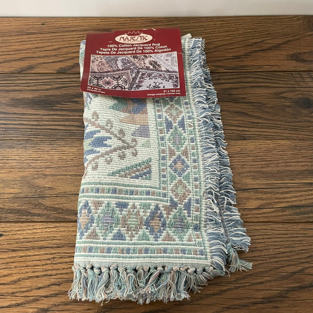 MAJESTIC‎ 100% Cotton Jacquard Rug 20x40 Tapestry
